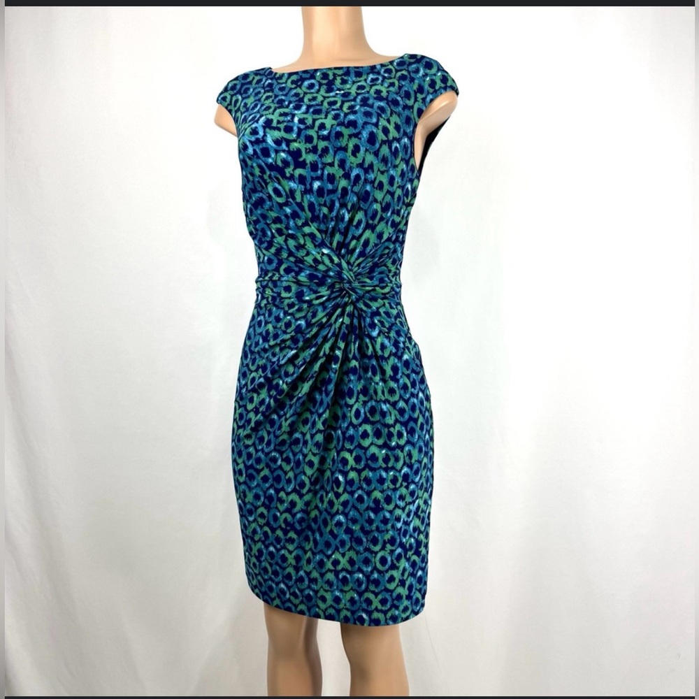 Ralph Lauren Blue and Green Midi Dress